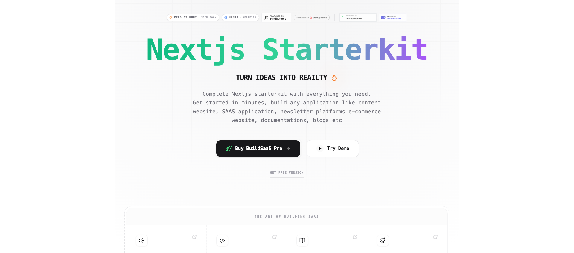 Best and FREE Nextjs Boilerplates